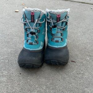 Columbia Kids' Teal and Black Snow Boots